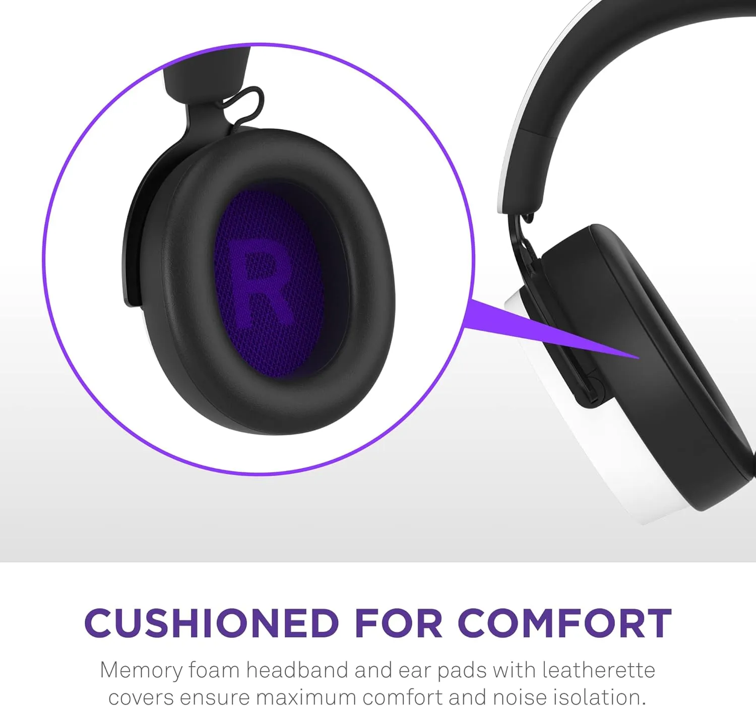 NZXT Relay Wired PC Gaming Headset - AP-WCB40-W2 - Hi-Res Audio Certified - DTS Headphone:X - 7.1 Surround Sound - Lightweight & Comfortable Design - Detachable Microphone - White