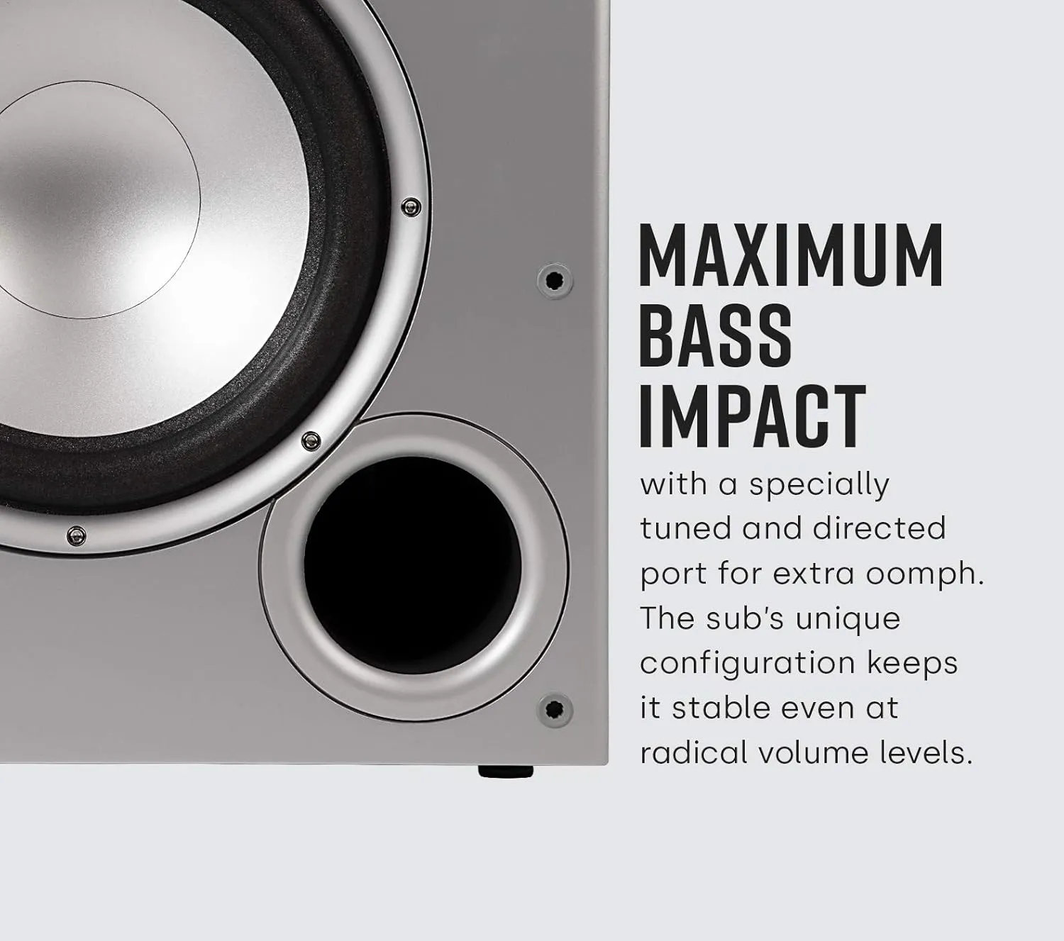 Polk Audio PSW10 10" Powered Subwoofer  Power Port Technology, Up to 100 Watts, Big Bass in Compact Design, Easy Setup with Home Theater Systems, Timbre-Matched with Monitor & T-Series Polk Speakers