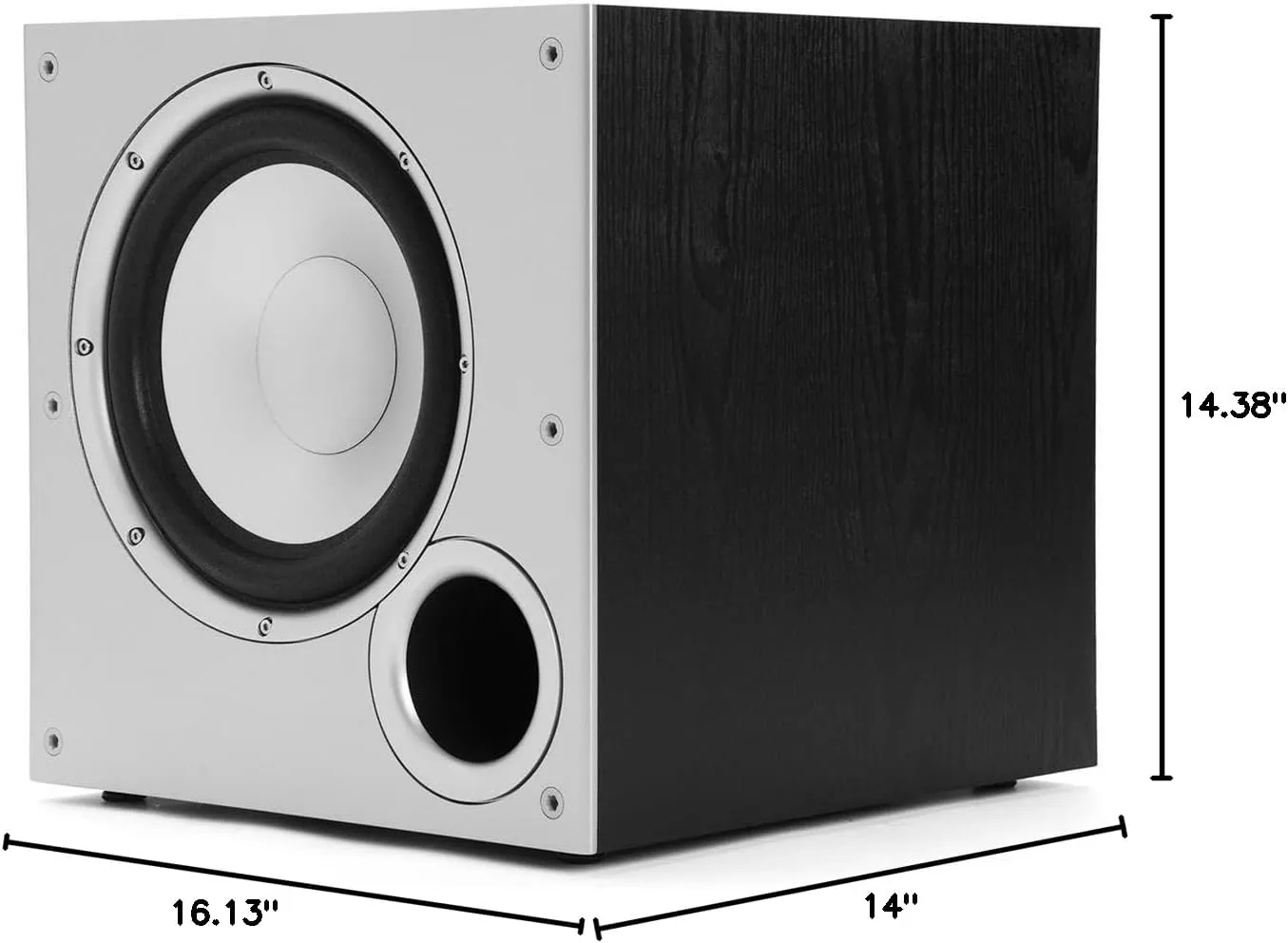 Polk Audio PSW10 10" Powered Subwoofer  Power Port Technology, Up to 100 Watts, Big Bass in Compact Design, Easy Setup with Home Theater Systems, Timbre-Matched with Monitor & T-Series Polk Speakers