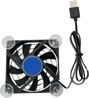 Portable Cell Phone Cooler, Stickable USB Cooling Pad for Cellphone, Compact Fan Holder Phone Cooler, Universal Cooling Fan for Mobile Phone Tablet (Black),free size