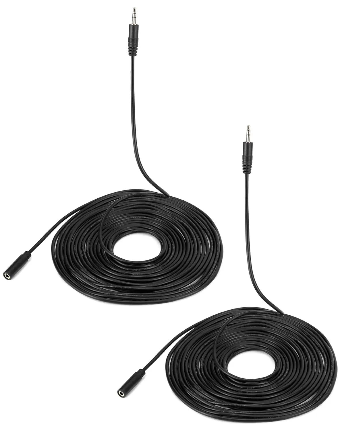 QWORK 3.5mm Audio Extension Cable - 20ft (6m) TRS Female to Male for Headphones, Microphones - Professional Grade - Clear Audio Signal
