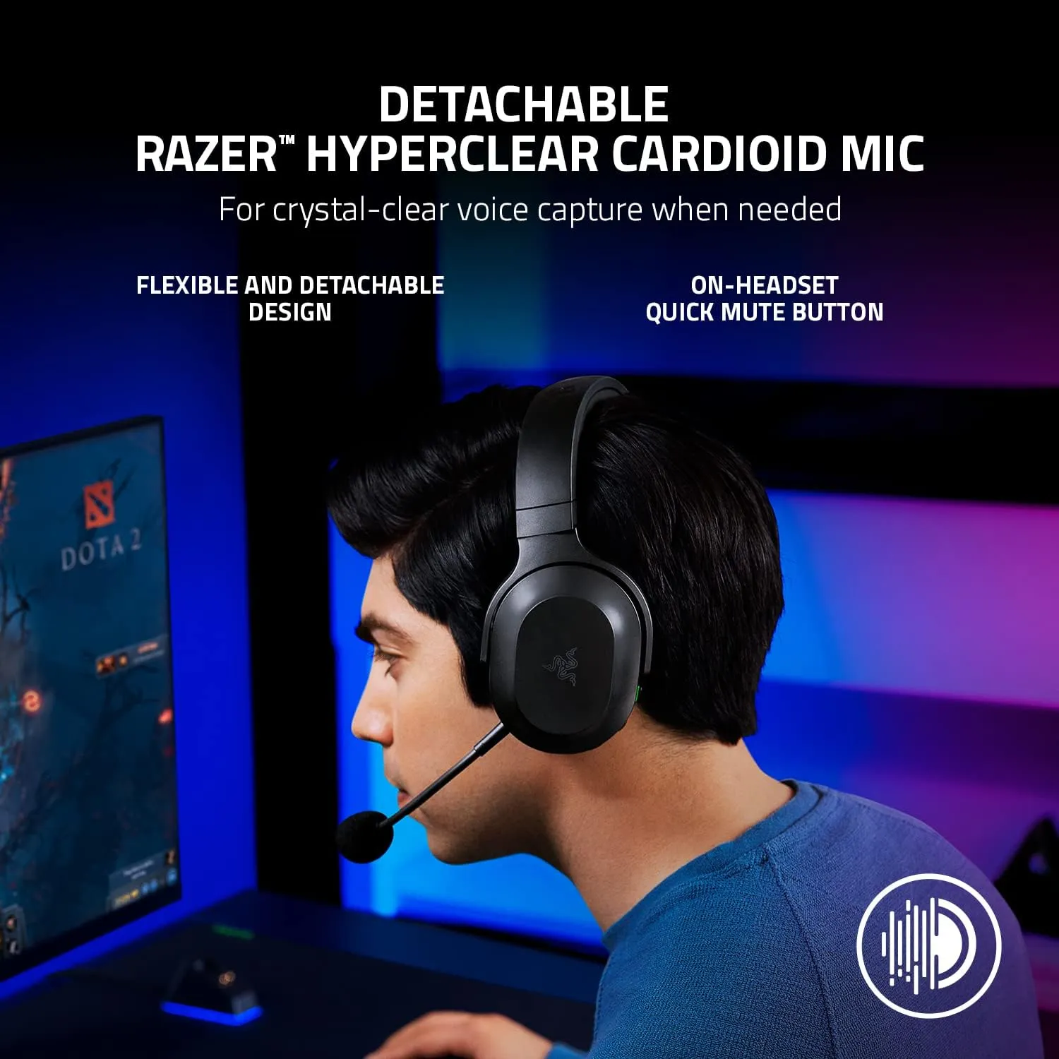 Razer Barracuda X Wireless Gaming & Mobile Headset (PC, PlayStation, Switch, Android, iOS): 2.4GHz Wireless   Bluetooth - Lightweight - 40mm Drivers - Detachable Mic - 50 Hr Battery - Black