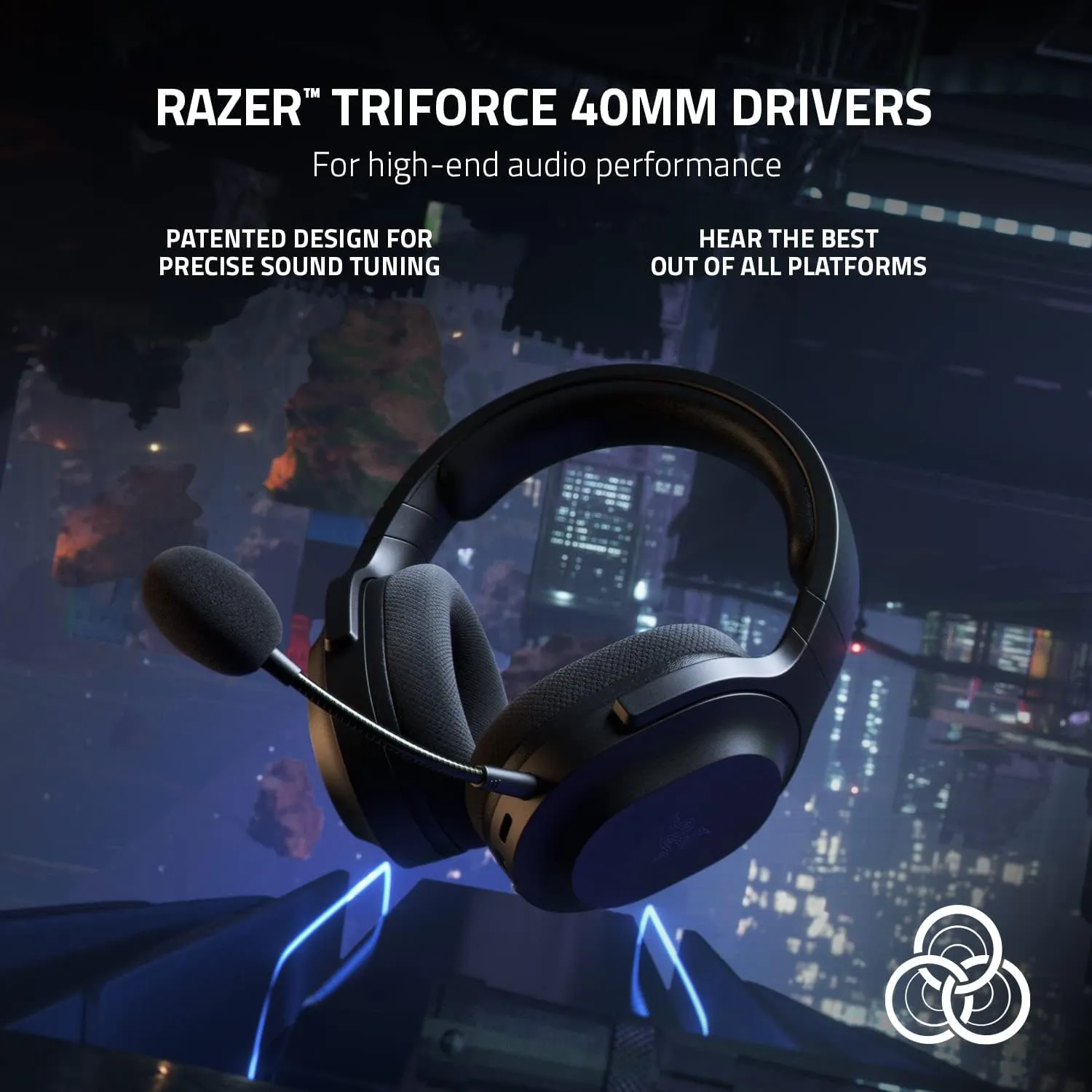 Razer Barracuda X Wireless Gaming & Mobile Headset (PC, PlayStation, Switch, Android, iOS): 2.4GHz Wireless   Bluetooth - Lightweight - 40mm Drivers - Detachable Mic - 50 Hr Battery - Black