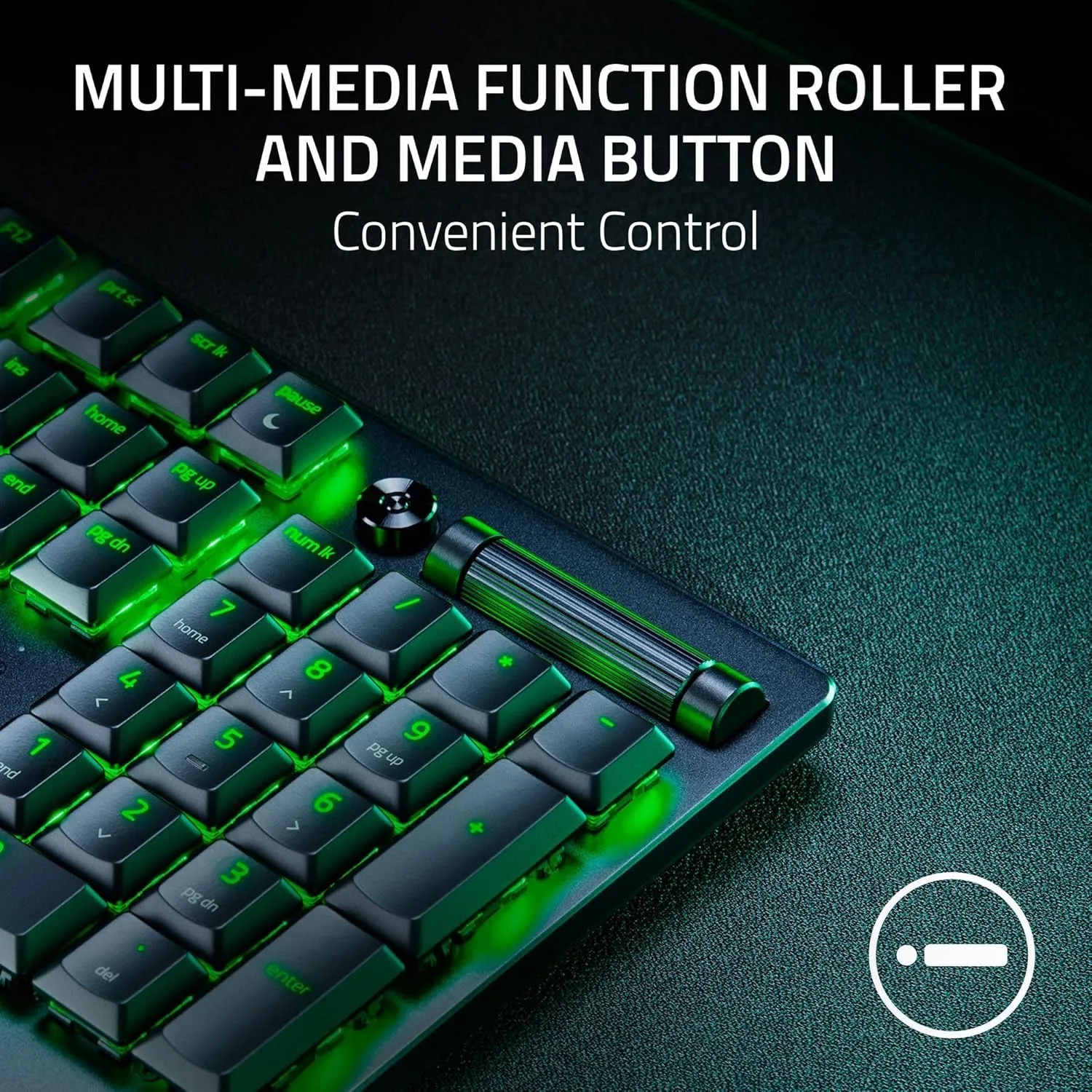 Razer DeathStalker V2 Pro Wireless Gaming Keyboard: Low Profile Optical Switches Clicky Purple - HyperSpeed Wireless & Bluetooth - Chroma RGB - Up to 200 Hr Battery Snap Tap