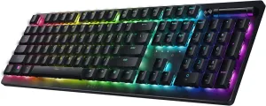 Razer DeathStalker V2 Pro Wireless Gaming Keyboard: Low Profile Optical Switches Clicky Purple - HyperSpeed Wireless & Bluetooth - Chroma RGB - Up to 200 Hr Battery Snap Tap