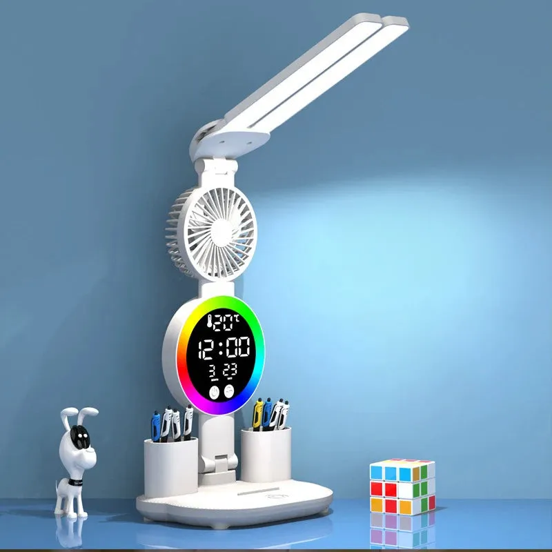 Rechargeable LED Desk Lamp with Fan