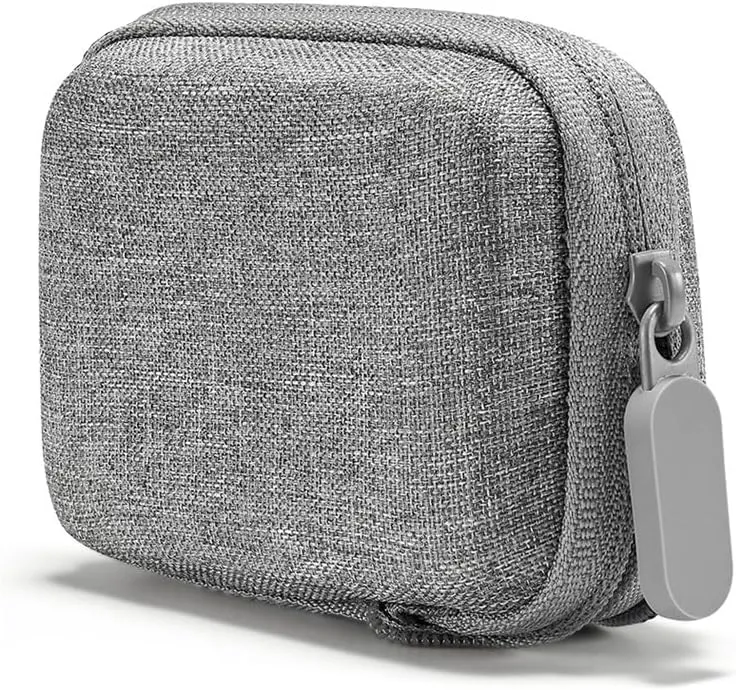 REFLEX CAMERA Hard Shell Storage Bag for Insta360 GO3  Portable Protective Carry Case with Carabiner Clip, Shockproof EVA Material, Compact Design for Travel and Outdoor Use  Grey