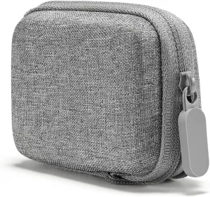 REFLEX CAMERA Hard Shell Storage Bag for Insta360 GO3  Portable Protective Carry Case with Carabiner Clip, Shockproof EVA Material, Compact Design for Travel and Outdoor Use  Grey