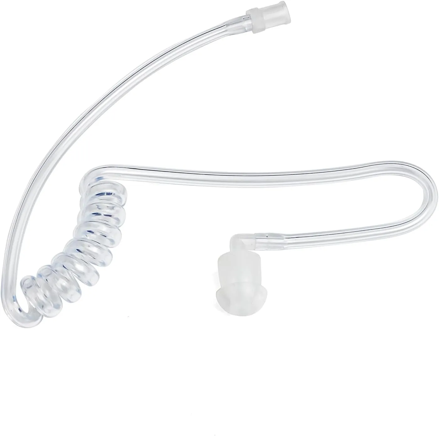 Replacement Acoustic Coil Tube Kit with Ear Tip,for Motorola Baofeng Kenwood Walkie Talkie Surveillance Earpiece(Clear,3 Packs)