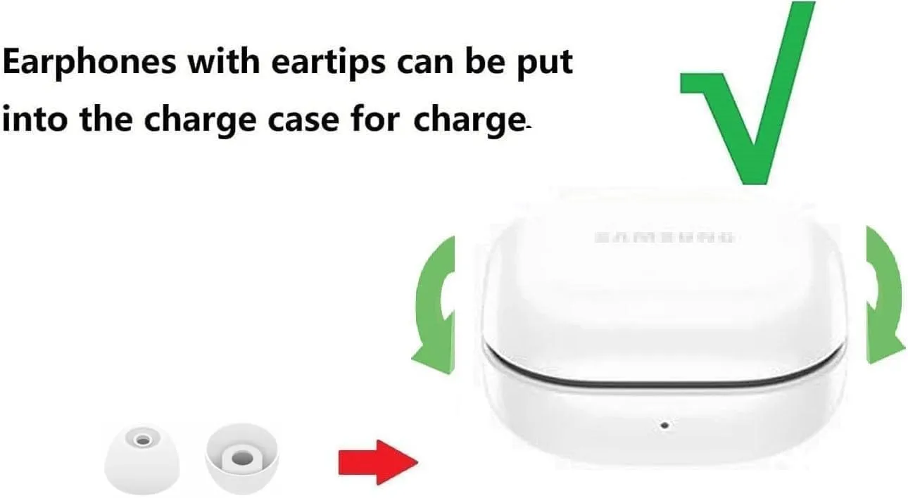 Replacement Ear Tips Eartips Ear Plug Ear Gels Compatible with Samsung Galaxy Buds FE Earbuds,JNSA Silicone Ear Tip Replacement for Galaxy Buds FE,S/M/L 6 Pairs,White 532