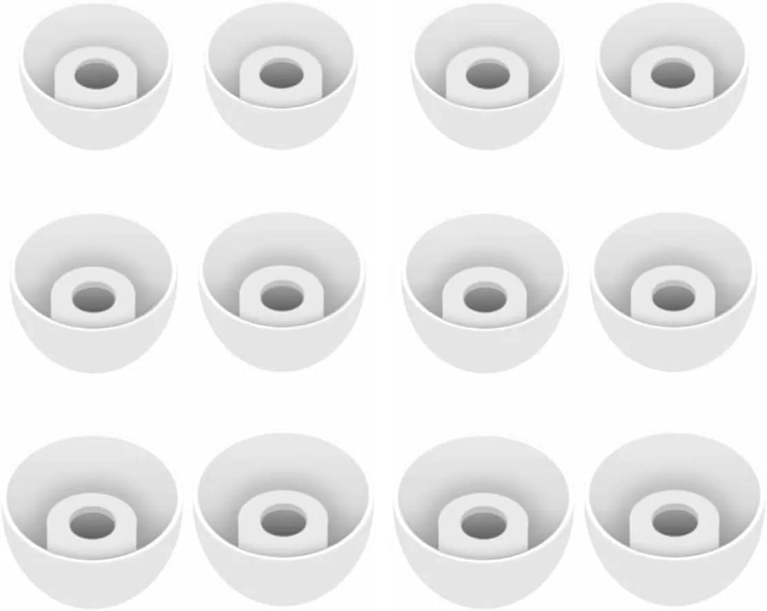 Replacement Ear Tips Eartips Ear Plug Ear Gels Compatible with Samsung Galaxy Buds FE Earbuds,JNSA Silicone Ear Tip Replacement for Galaxy Buds FE,S/M/L 6 Pairs,White 532