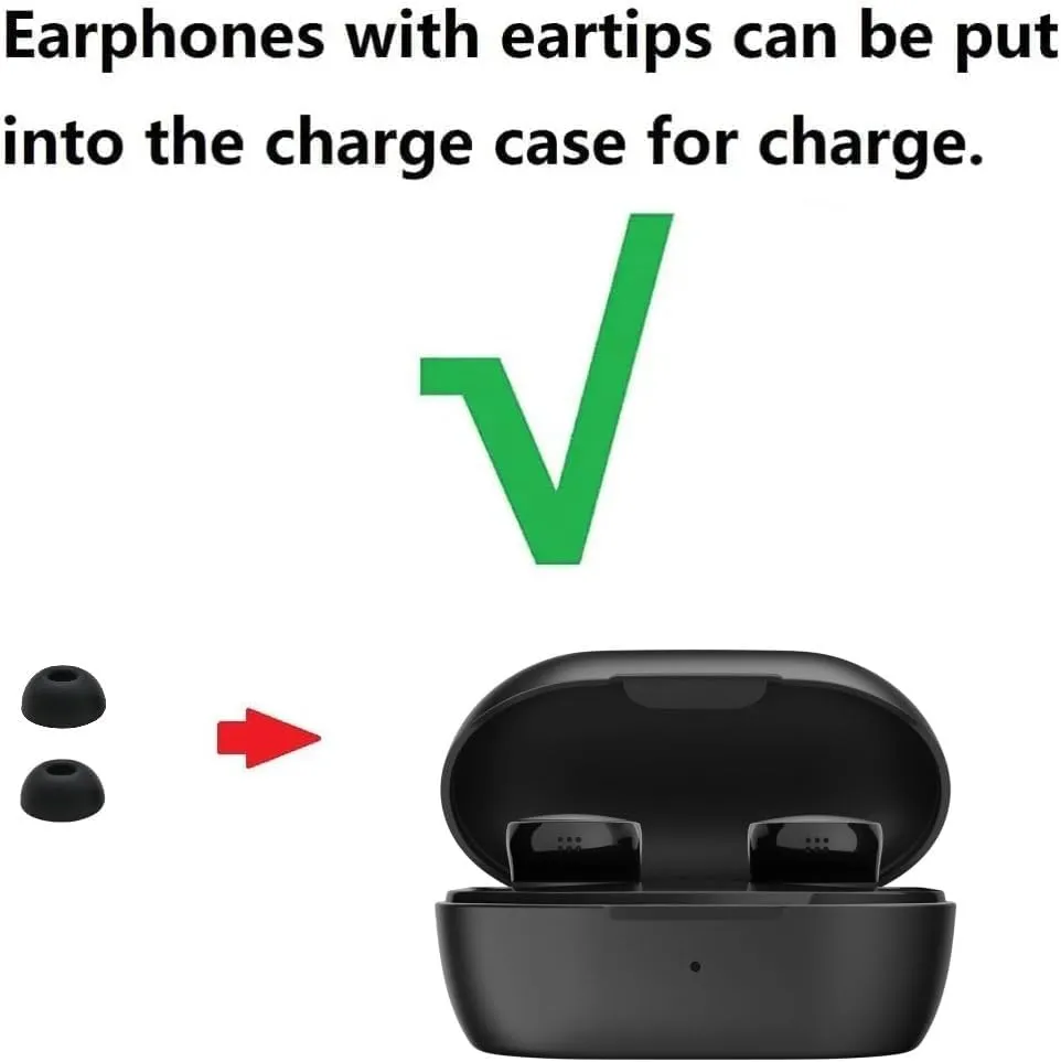 Replacement Earbuds Tips Silicone Ear Tips Compatible with Bose New QuietComfort Earbuds, Black, Earphones Eartips Earpads Ear Caps S/M/L 3 Size 6 Pairs,Black 803b
