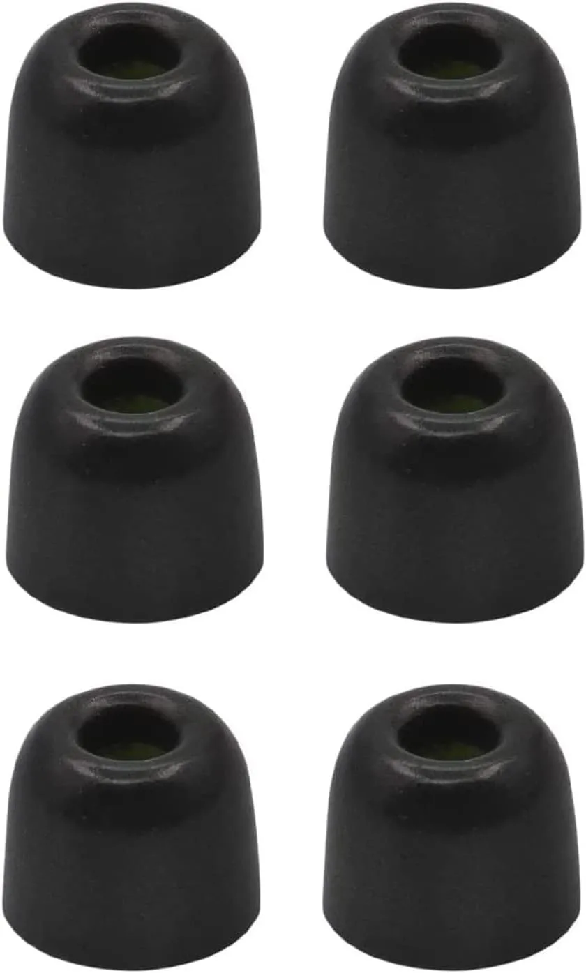 Replacement Memory Foam Ear Tips Compatible with DE Walt Earbuds, Noise Canceling Foam Eartips Ear Plug Ear Tip,Fit in Case, Medium Size 3 Pairs,Black (515dewalt3pbm)