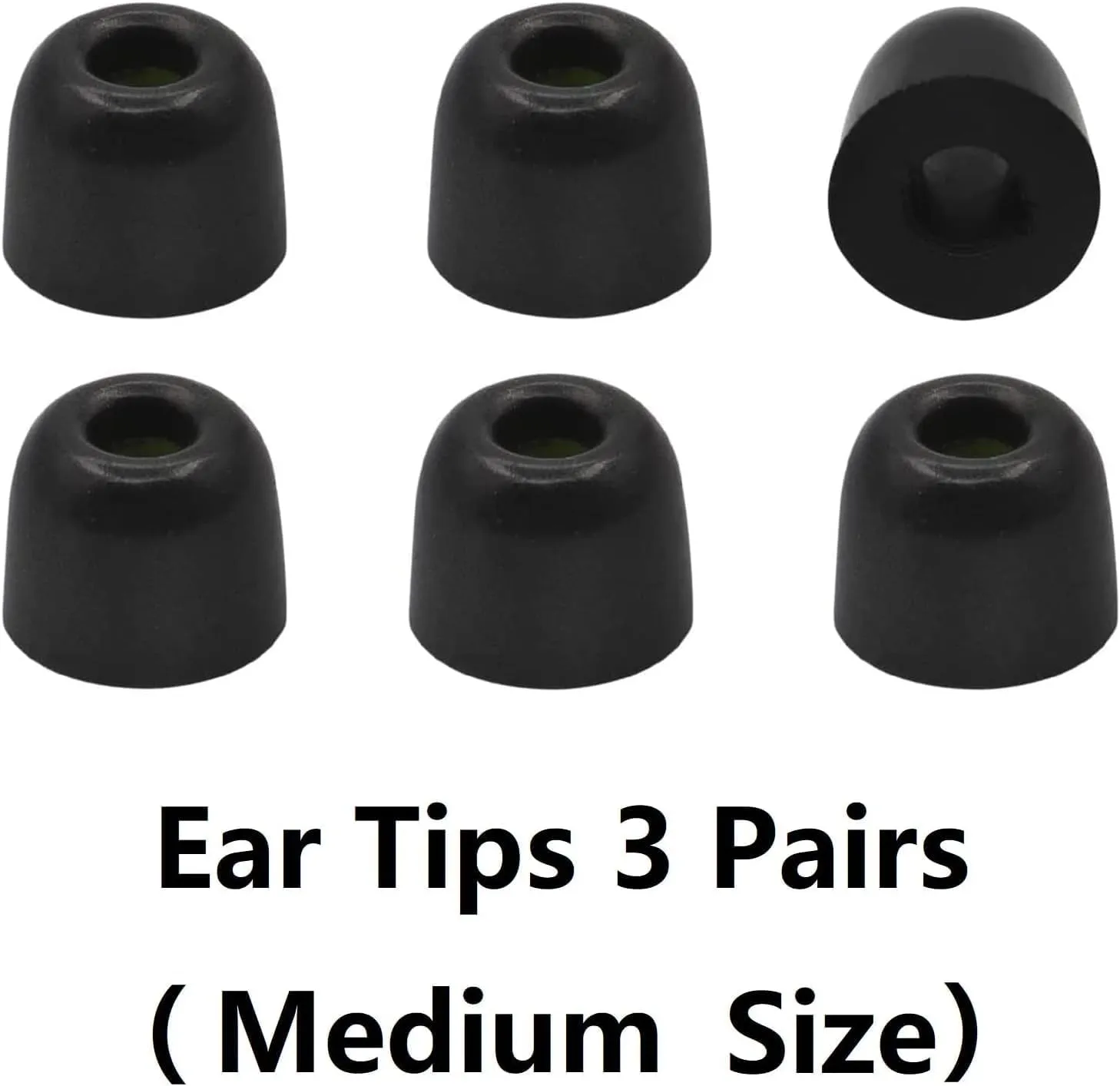 Replacement Memory Foam Ear Tips Compatible with DE Walt Earbuds, Noise Canceling Foam Eartips Ear Plug Ear Tip,Fit in Case, Medium Size 3 Pairs,Black (515dewalt3pbm)