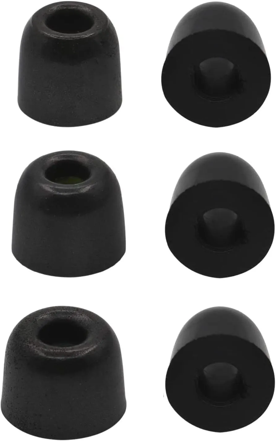 Replacement Memory Foam Ear Tips Compatible with DE Walt Earbuds, Noise Canceling Foam Eartips Ear Plug Ear Tip,Fit in Case, Medium Size 3 Pairs,Black (515dewalt3pbm)