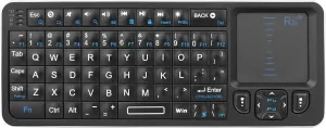 Rii K06 Mini Bluetooth Keyboard,Backlit Keyboard with IR Learning, Portable Lightweight with Touchpad Compatible with Android TV Box/Mac/Windows/HTPC (Bluetooth Only)