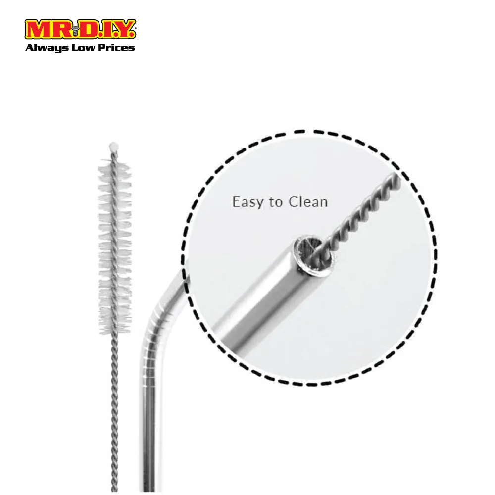 RIMEI Reusable Stainless Steel Metal Straw Set