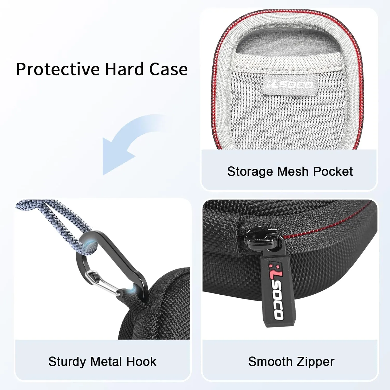 RLSOCO Hard Case for New Bose QuietComfort Ultra/QuietComfort Earbuds II/Earbuds 2 Wireless Noise Cancelling Earbuds (Black)