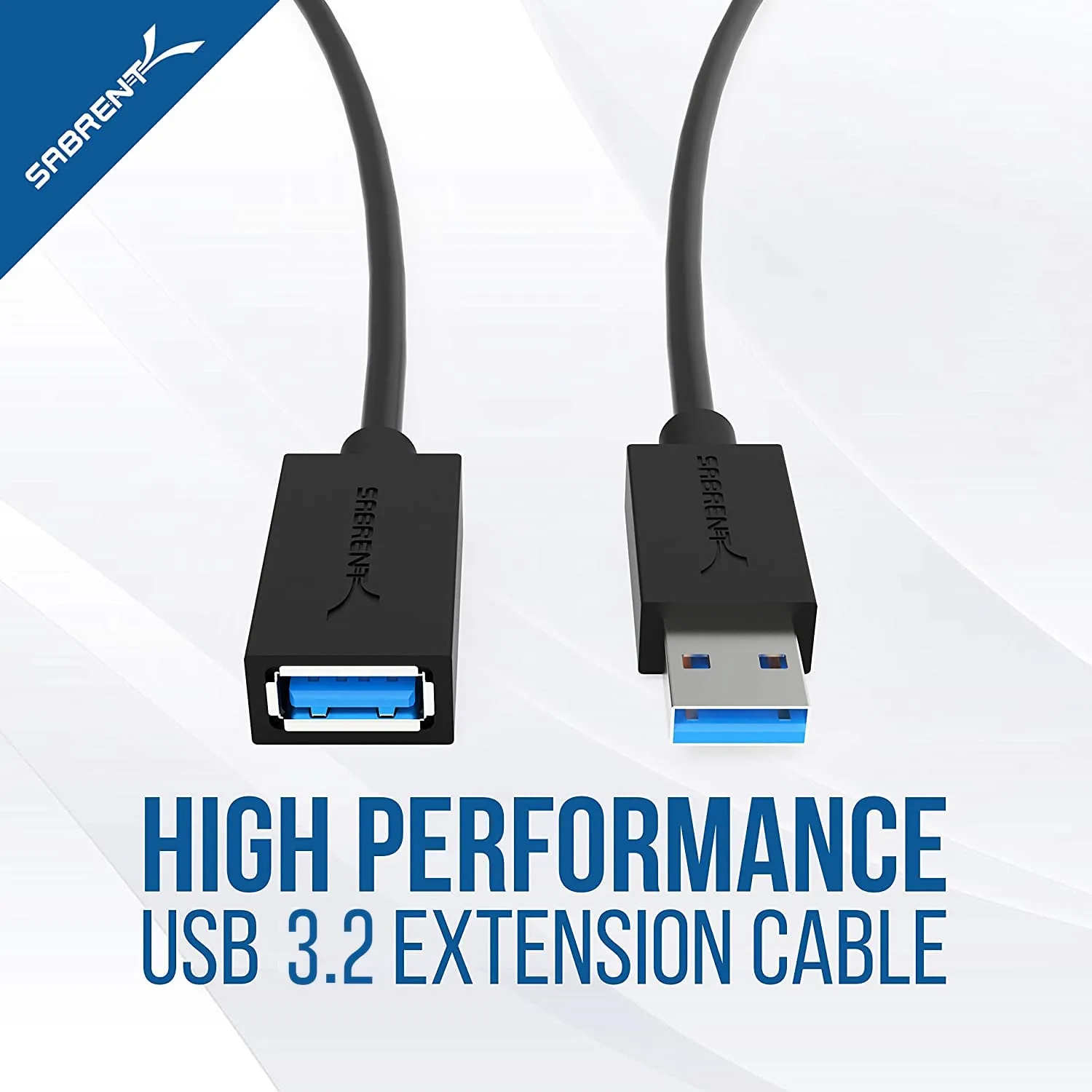 SABRENT 22AWG USB 3.0 Extension Cable - A-Male to A-Female [Black] 10 Feet (CB-3010)