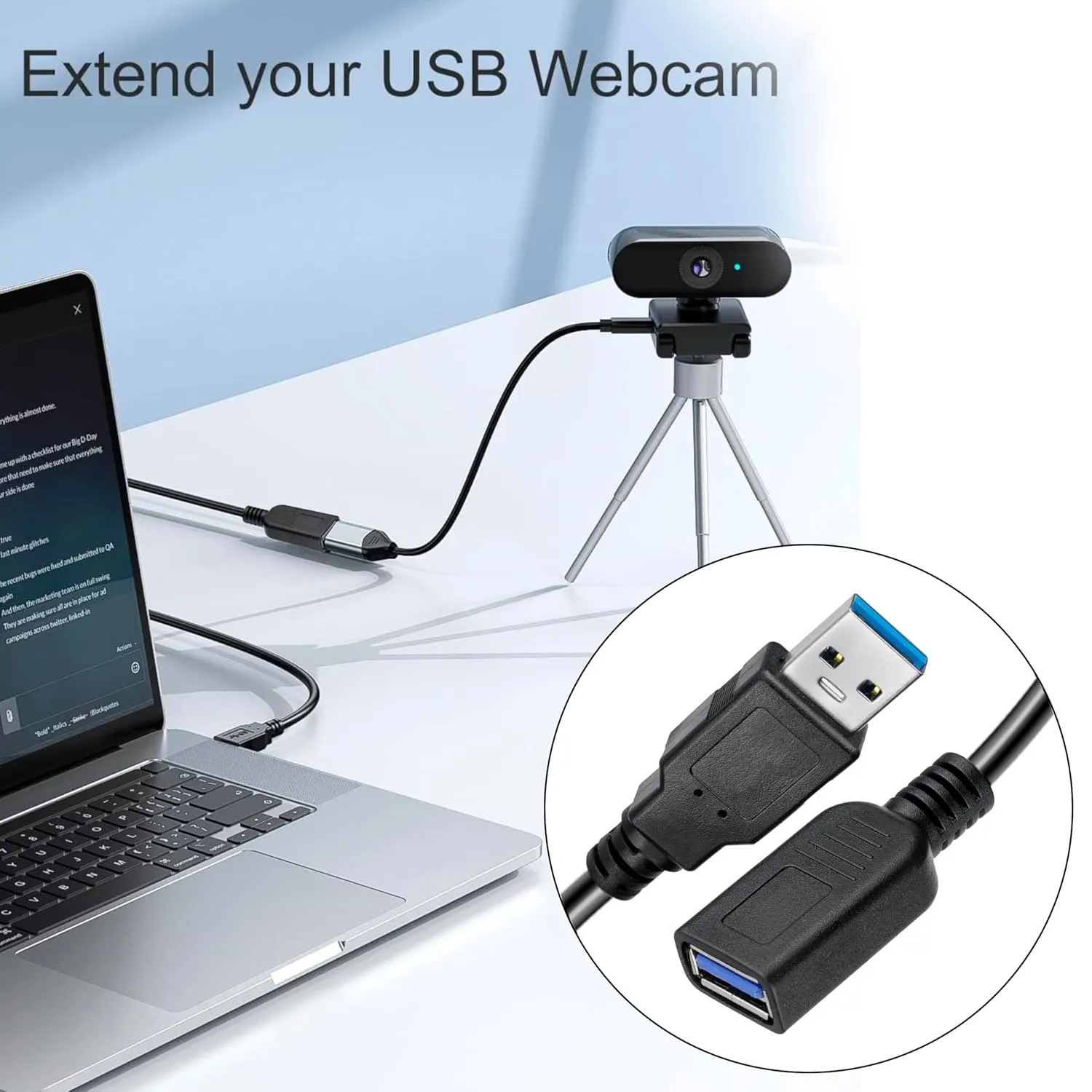 SaiTech IT 10 Pack Short Length 1 Feet USB 3.0 Extension Cable, USB 3.0 A Male to Female Extender Bulk USB Extension Cable