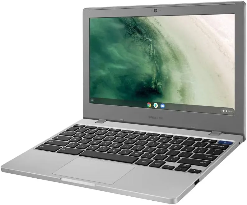 SAMSUNG Galaxy Chromebook 4 11.6 64GB Laptop Computer w/ 4GB RAM, Gigabit WiFi, HD Intel Celeron Processor, Compact Design, Military Grade Durability, Silver (Renewed)