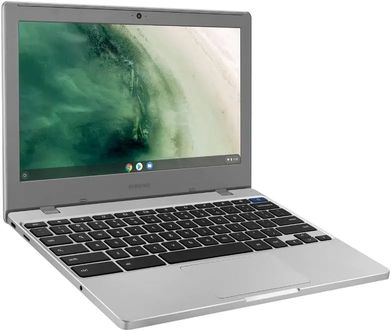 SAMSUNG Galaxy Chromebook 4 11.6 64GB Laptop Computer w/ 4GB RAM, Gigabit WiFi, HD Intel Celeron Processor, Compact Design, Military Grade Durability, Silver (Renewed)