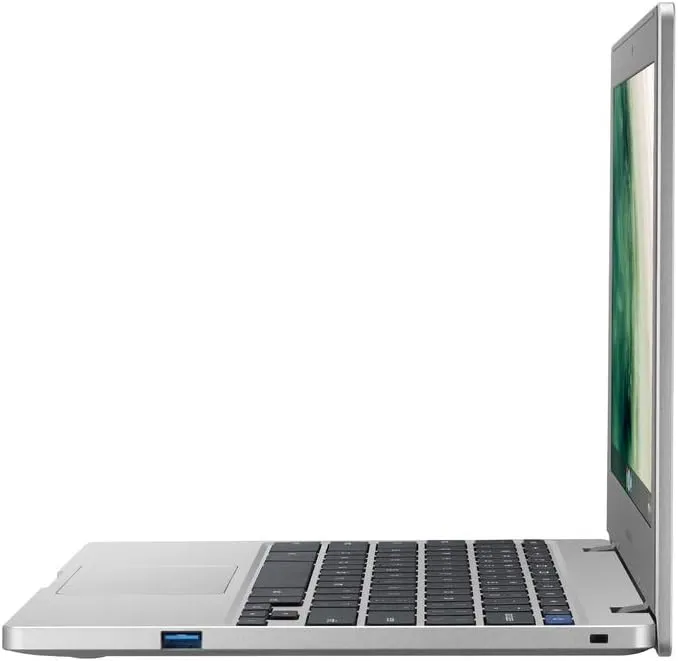 SAMSUNG Galaxy Chromebook 4 11.6 64GB Laptop Computer w/ 4GB RAM, Gigabit WiFi, HD Intel Celeron Processor, Compact Design, Military Grade Durability, Silver (Renewed)