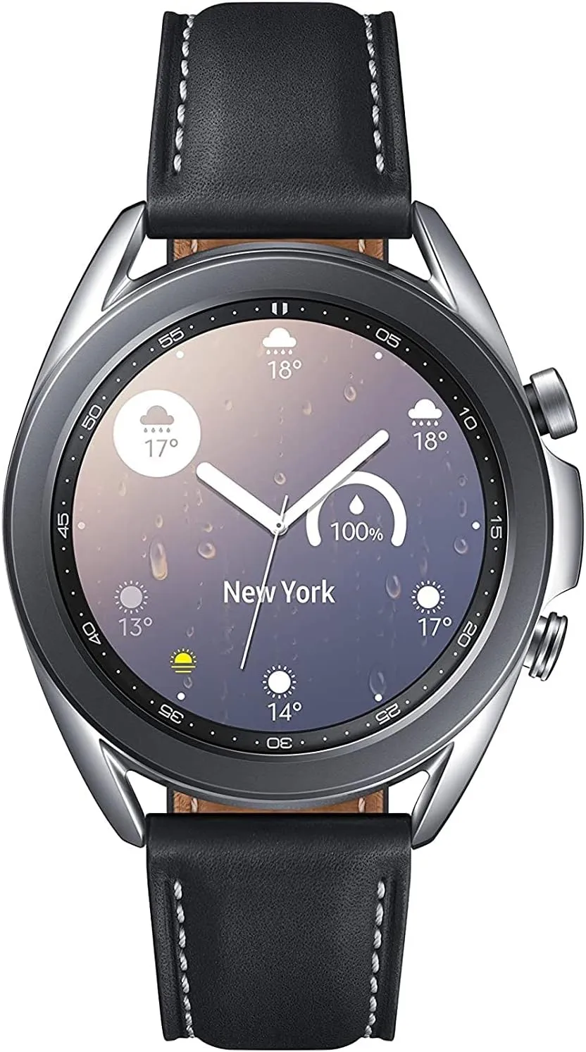 Samsung Galaxy Watch 3 (41mm, GPS, Bluetooth) Smart Watch with Advanced Health monitoring, Fitness Tracking , and Long lasting Battery - Mystic Silver (US Version)- (Renewed)