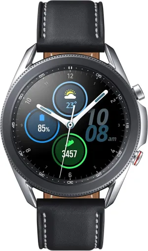 Samsung Galaxy Watch3 Watch 3 (GPS, Bluetooth, LTE) Smart Watch with Advanced Health Monitoring, Fitness Tracking, and Long Lasting Battery (Silver, 41MM) (Renewed)
