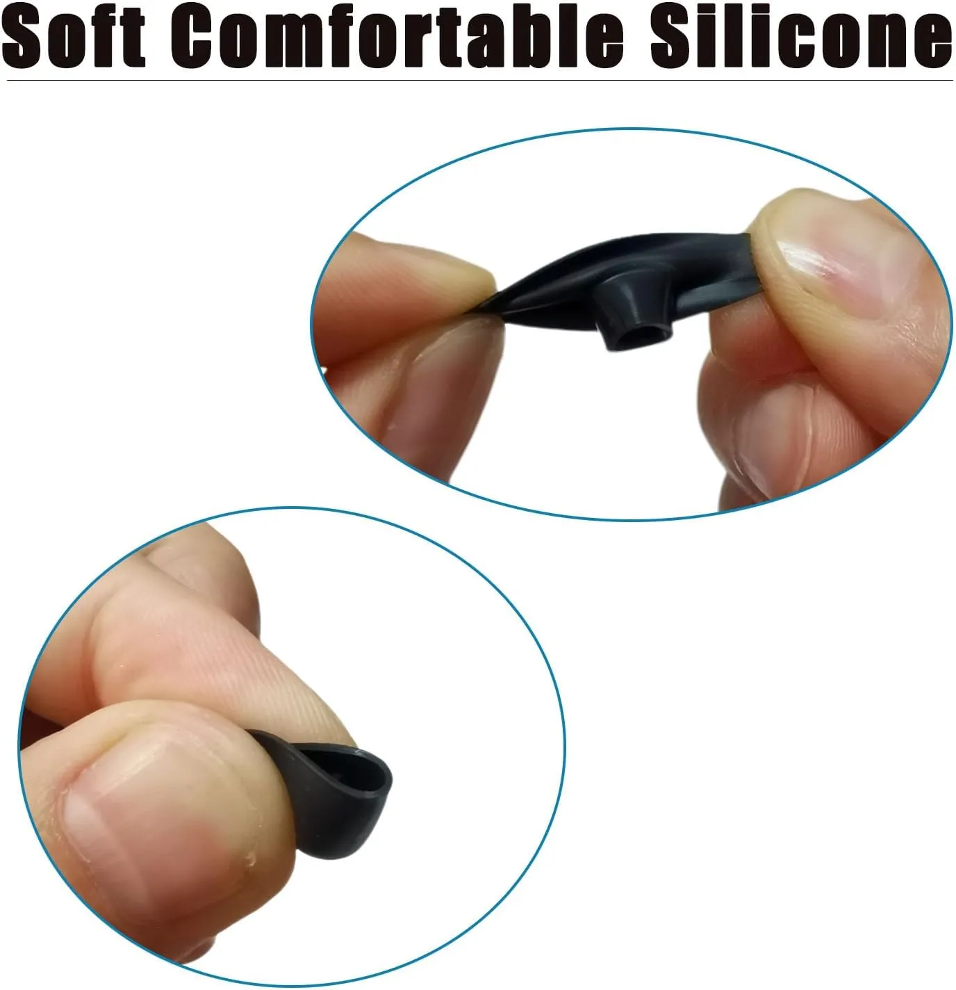 Silicone Ear Tips for Beats Studio Buds Replacement Earbuds Tips for Beats Studio Buds/Fit Pro/Solo Buds Replacement Tips for Beats Earbuds, 6 Pairs Black