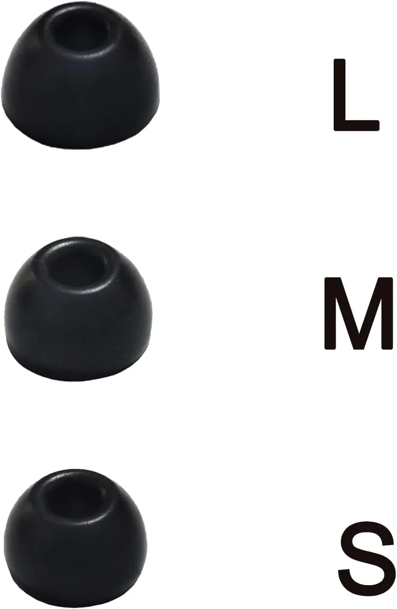 Silicone Ear Tips for Beats Studio Buds Replacement Earbuds Tips for Beats Studio Buds/Fit Pro/Solo Buds Replacement Tips for Beats Earbuds, 6 Pairs Black