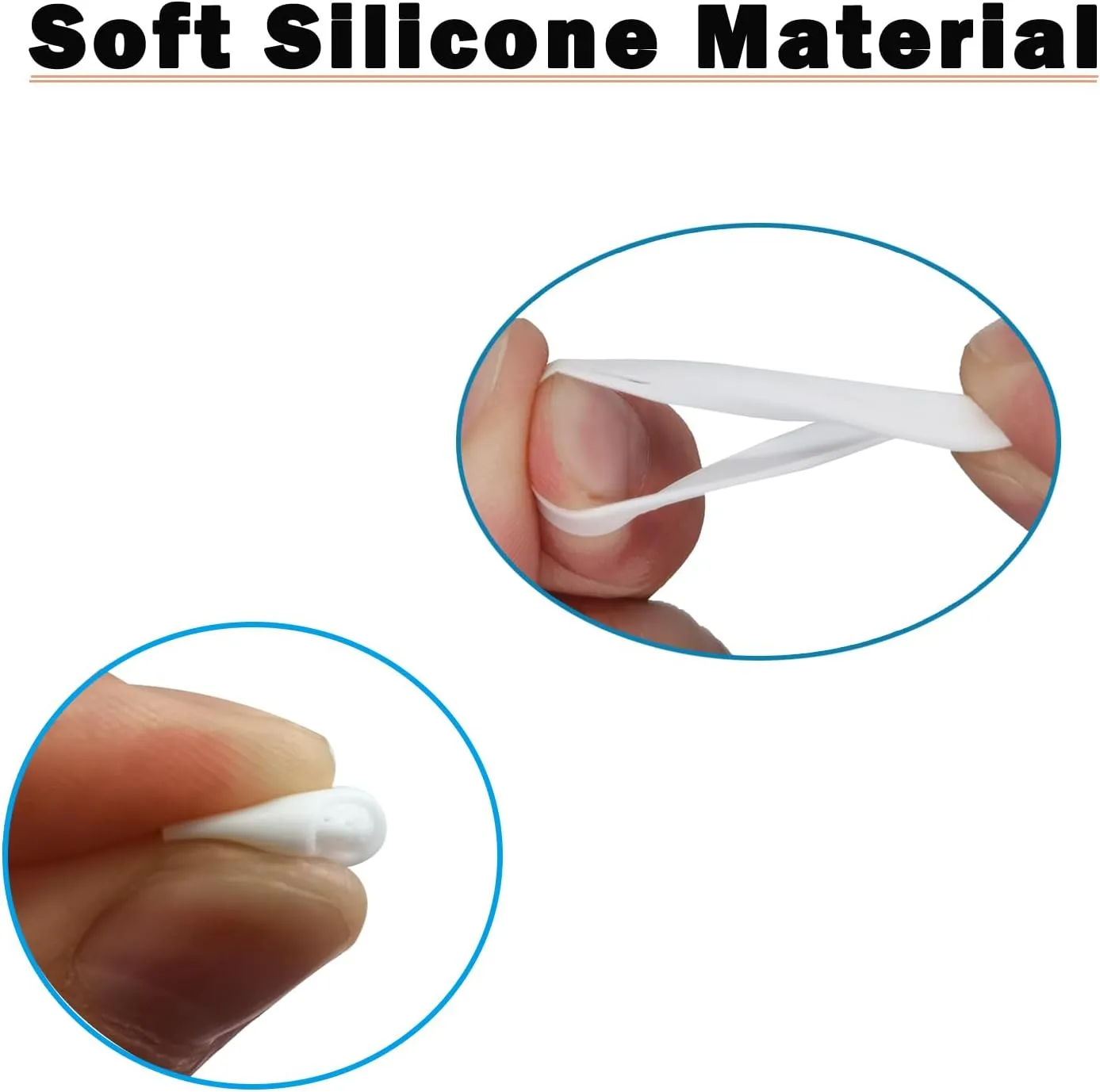 Silicone Ear Tips for Samsung Galaxy Buds FE Earhook Fit in The Case for Galaxy Buds FE Accessories Rubber Earbuds Tips, White