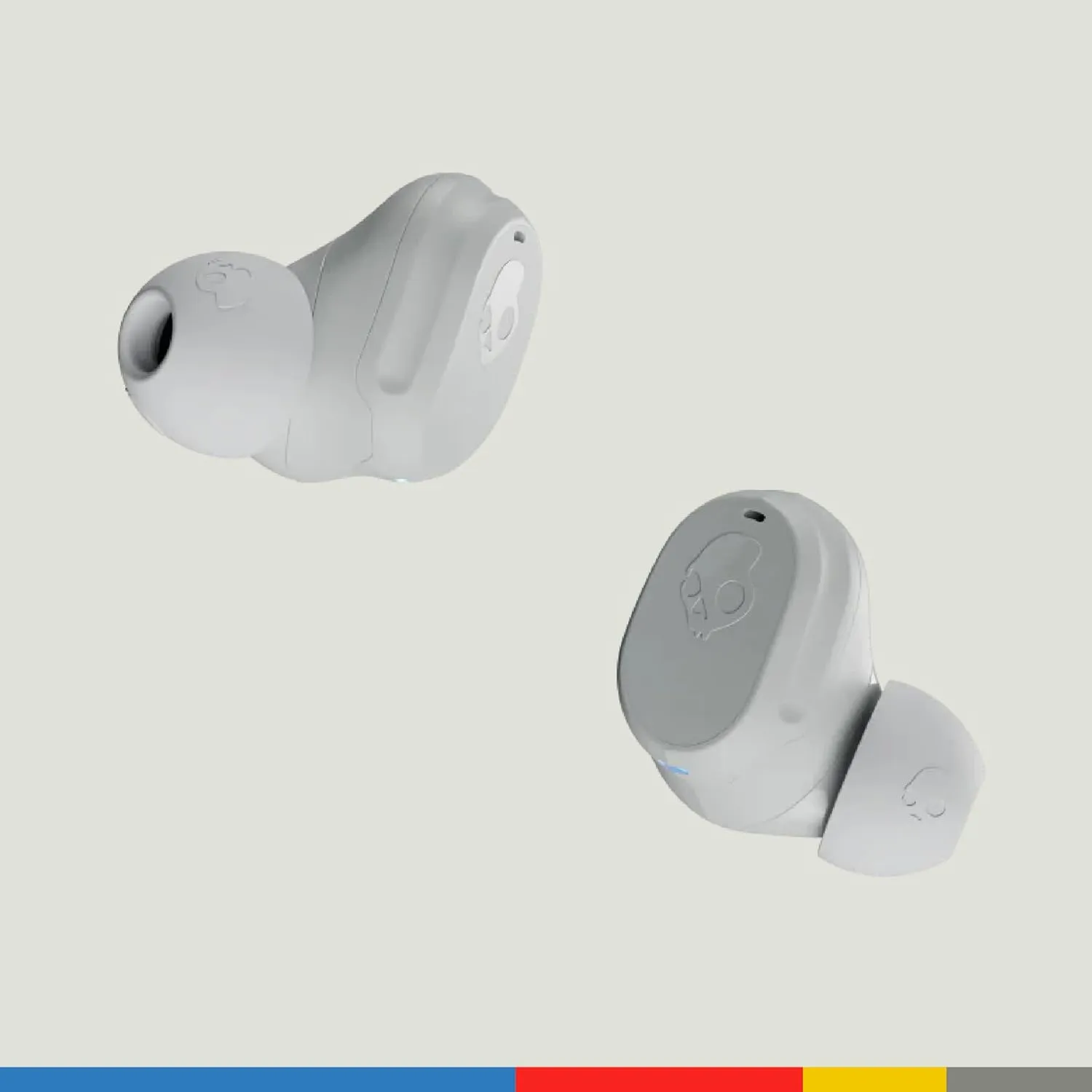 Skullcandy Mod In-Ear Wireless Earbuds, 34 Hr Battery, Microphone, Works with iPhone Android and Bluetooth Devices - Grey/Blue