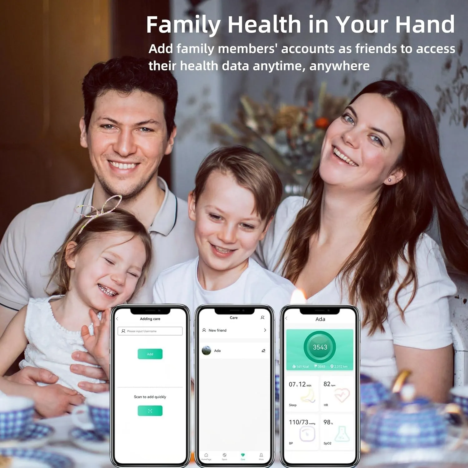 Smart Ring for Women Men, Health Fitness Tracker Ring, IP68 Waterproof Rings, Sleep Ring with Charging Case and Ring Protector, Remote Photography, Family Care, No App Fees (Rose Gold, 6#)