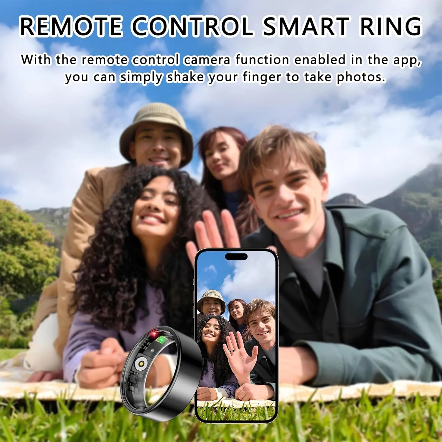Smart Ring for Women Men, Sleep Tracker Ring, Waterproof Fitness Tracker Health Rings with Heart Rate Monitoring, Blood Oxygen, Stress Distance Calories Steps Tracking, No Subscription Fee(Black, #11)