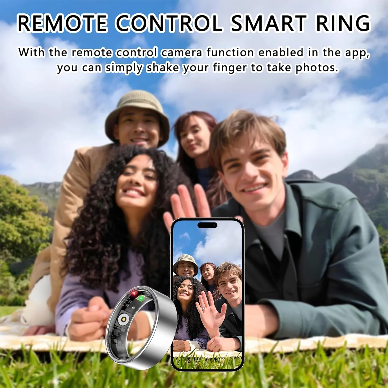 Smart Ring for Women Men, Sleep Tracker Ring, Waterproof Fitness Tracker Health Rings with Heart Rate Monitoring, Blood Oxygen, Stress Distance Calories Steps Tracking, No Subscription Fee(Silver, #8)