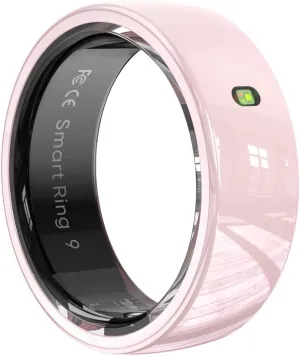Smart Ring Health Fitness Tracker for Women, Pink Ceramic (#10)