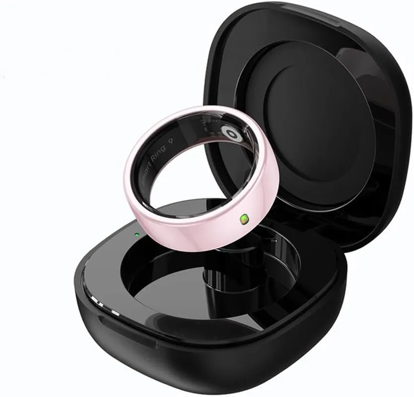 Smart Ring Health Fitness Tracker for Women, Pink Ceramic (#10)