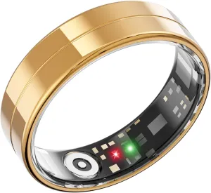 Smart Ring Health Tracker, 24/7 Automatically Tracks Heart Rate, Blood Oxygen, Sleep, Body Temperature, etc. Rings for Men and Women, No Subscription Fee, Android & iOS