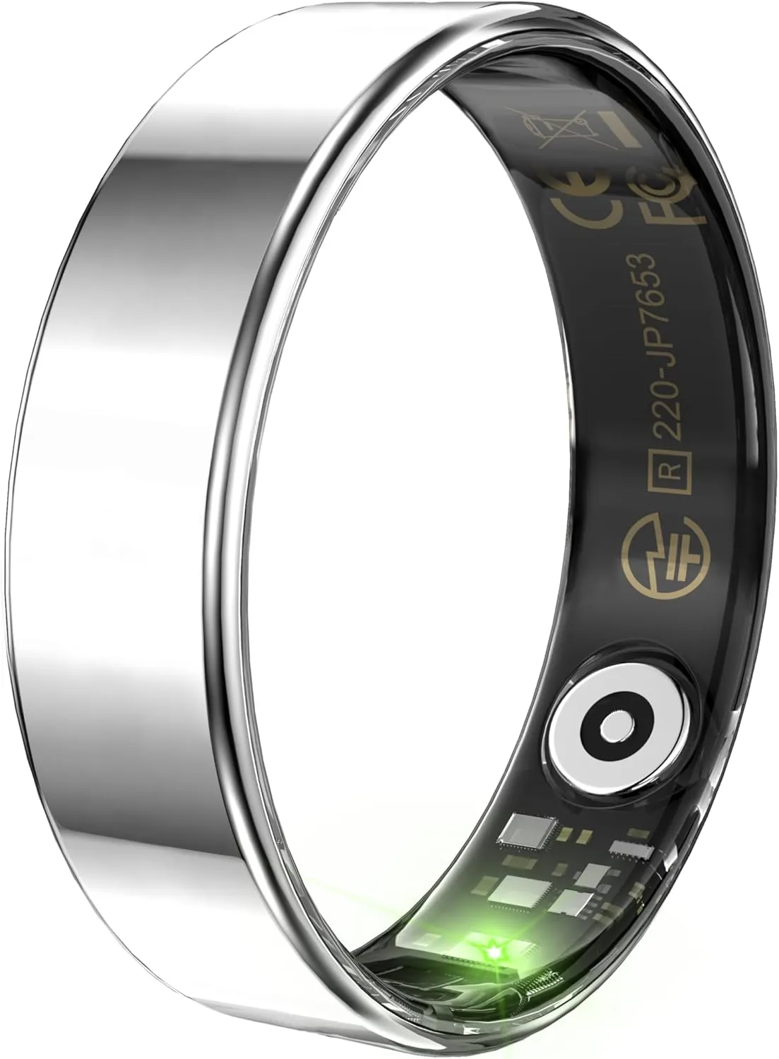 Smart Ring Health Tracker for Women Men, Fitness Tracker with 24/7 Heart Rate Monitor, Step Calories Tracker, Blood Oxygen, Sleep Tracker Ring,Waterproof Fitness Ring, No APP Fee(Pale Silver,#9)