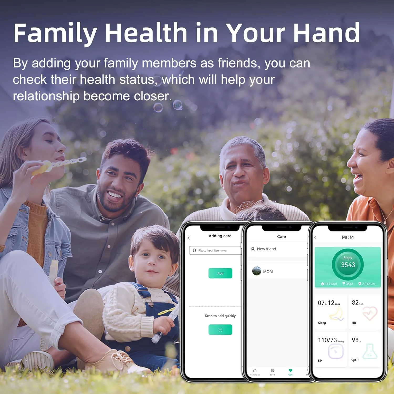 Smart Ring Health Tracker, Health Rings for Women & Men, Sleep Fitness Tracker Wearable, IP68 Waterproof, Compatible with iOS8.0 & Android5.1 (Ceramic Black, 7#)
