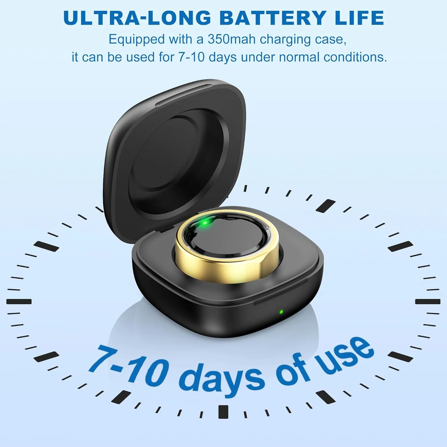 Smart Ring-Size First Before You Buy, No APP Subscription,7-10 Days of Use,Sleep & Activity Real-Time Monitor, Stress/Heart Rate/SPO Tracker, Compatible with iOS and Android (Rose Gold, 9)