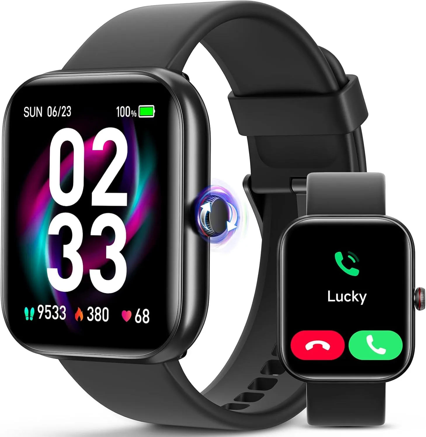 Smart Watch for Android iOS Phones, 1.91 HD Display Smartwatch for Women Men Built-in Alexa(Answer/Make Calls), Fitness&Sleep Tracker, Heart Rate Monitor, 115  Activity Mode