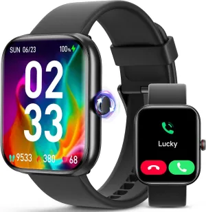 Smart Watch for Android iOS Phones, 1.91 HD Display Smartwatch for Women Men Built-in Alexa(Answer/Make Calls), Fitness&Sleep Tracker, Heart Rate Monitor, 115  Activity Mode