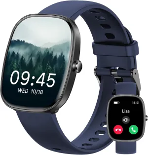 Smart Watch for Men Women Make/Answer Calls,1.83"Fitness Tracker with Sleep Tracker/Blood Pressure/Heart Rate Monitor,Pedometer,100  Sport Modes,IP68 Waterproof,350 Mah, Compatible with Android&iPhone