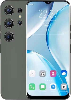 Smartphone Unlocked Cell Phones S23 Ultra 6.82in HD Screen The Black Phone 3GB/32GB 6800mAh 128GB Extension Dual Sim Boost Mobile Phones Telefonos Glass Back Cover (Green)