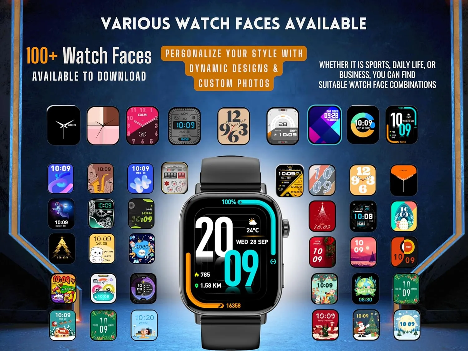 Smartwatch for Men & Women with Voice Calling  1.93" HD Display, Bluetooth Fitness Tracker, Health & Sleep Monitor, Wireless Charging, IP68 Waterproof, Compatible with Android & iOS (Rose Gold)