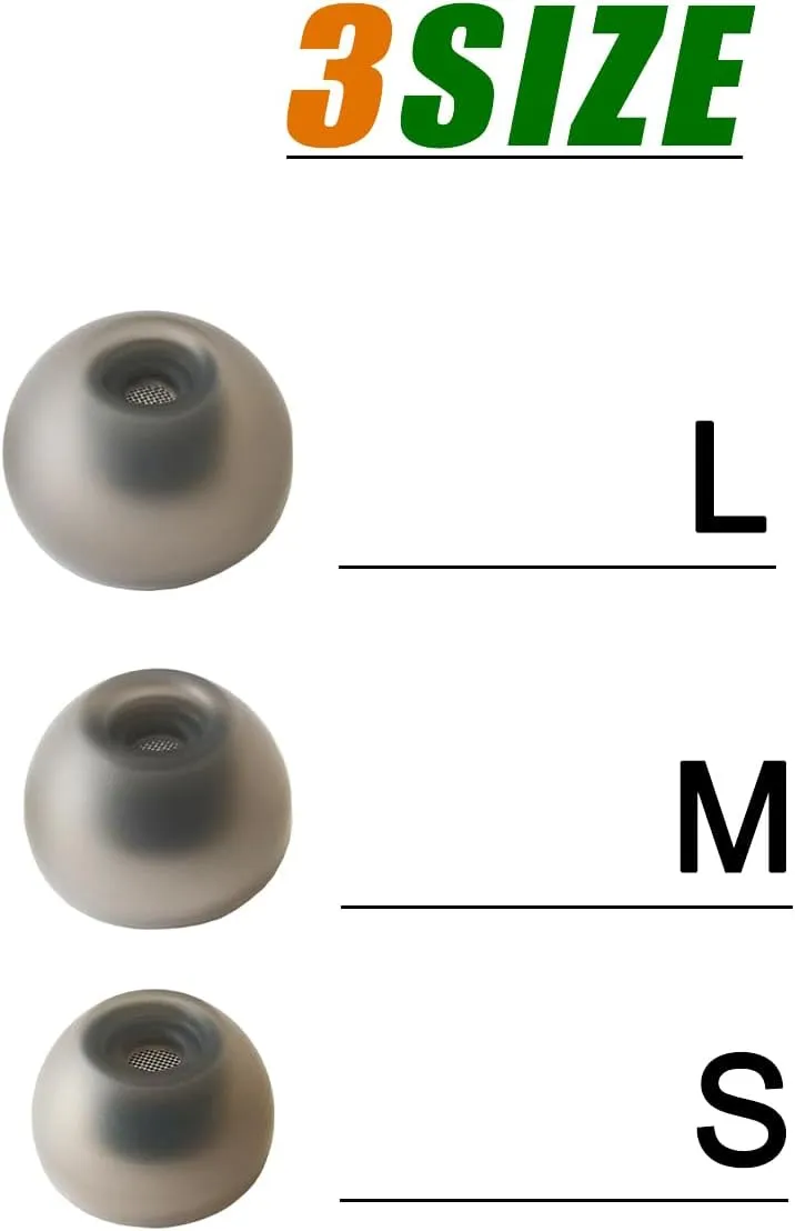 Soft Silicone Earbuds Tips Filter Screen Extra Small Earbud Tips Universal Rubber Replacement Ear Tips Fit 4.0mm~6.0mm Wireless Earbuds LMS Black
