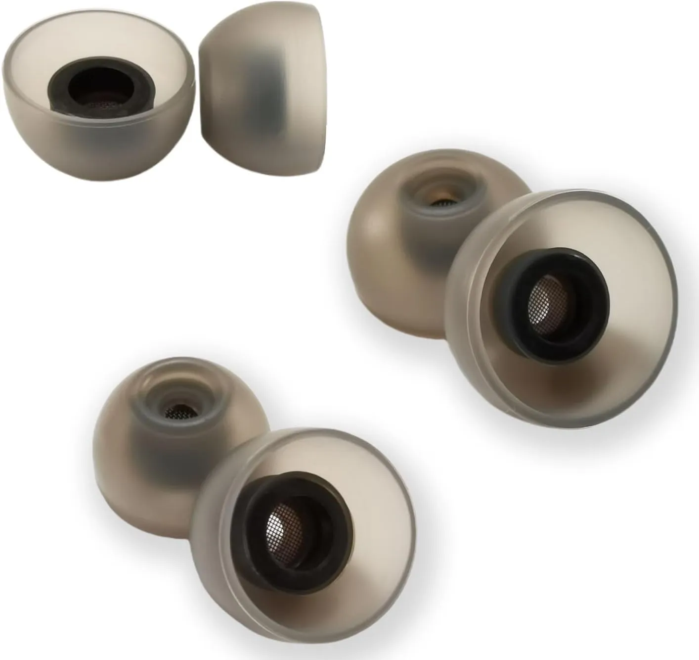 Soft Silicone Earbuds Tips Filter Screen Extra Small Earbud Tips Universal Rubber Replacement Ear Tips Fit 4.0mm~6.0mm Wireless Earbuds LMS Black