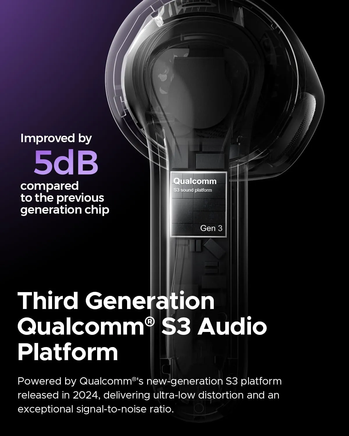 SoundPEATS Air5 Bluetooth 5.4 Wireless Earbuds, Semi in-Ear Headphons, Hi-Res APTX Lossless Sound Qualcomm Snapdragon QCC3091 Chip, 13mm Driver, 30Hrs Playtime, IPX5 Waterproof, Multipoint Pairing